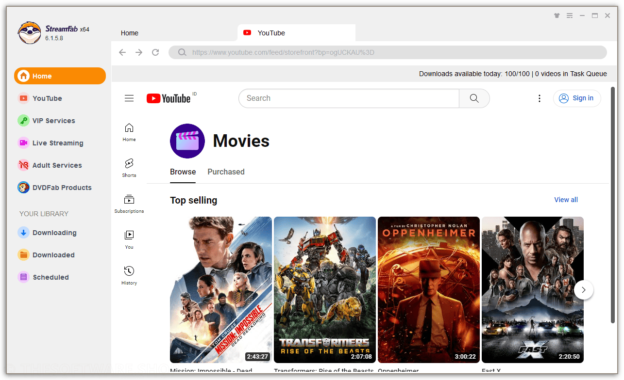 Youtube best sale movies downloader